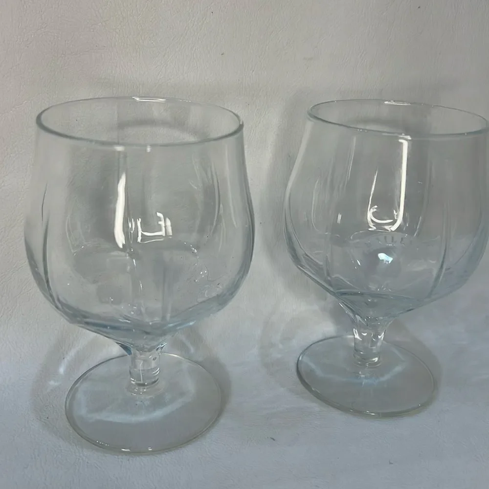 Baileys Irish Cream Liqueur Glasses 6 Oz Set 2 Stamp Logo 4 1/4 Tall 2 1/4 Round